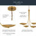 Kichler - 52855LBR - Four Light Chandelier - Palmela - Lacquered Brass