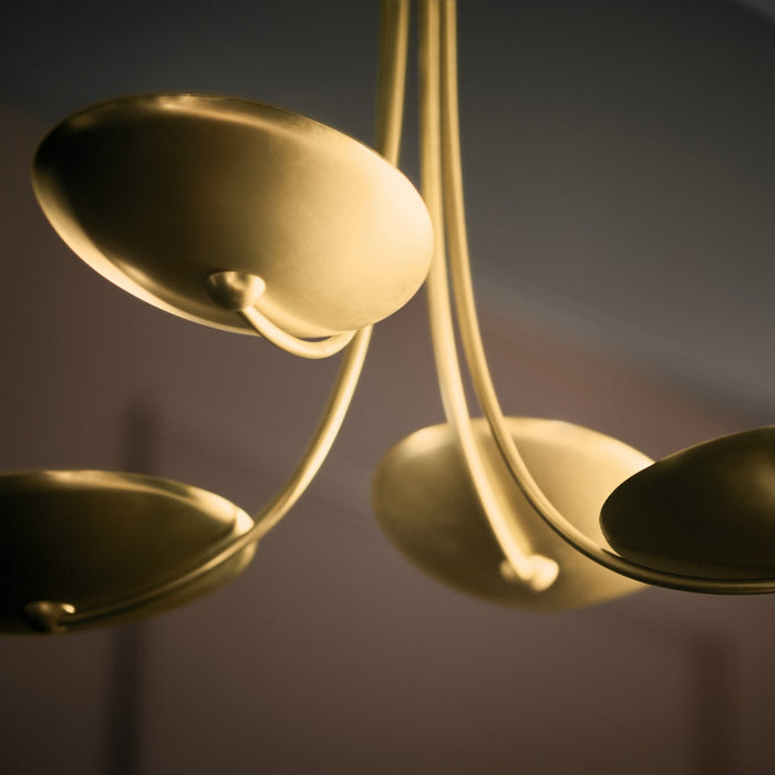 Kichler - 52855LBR - Four Light Chandelier - Palmela - Lacquered Brass