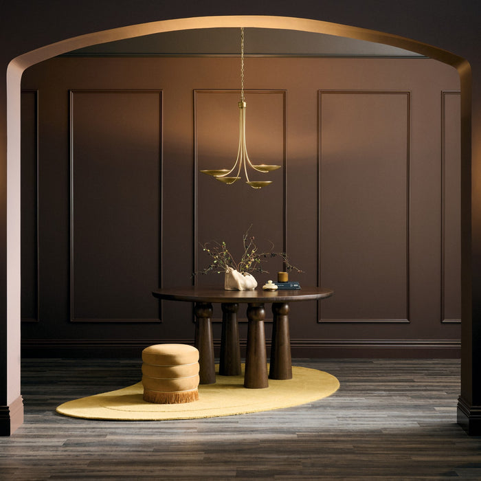 Kichler - 52855LBR - Four Light Chandelier - Palmela - Lacquered Brass