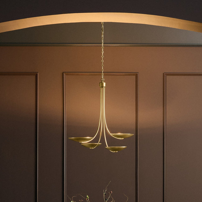 Kichler - 52855LBR - Four Light Chandelier - Palmela - Lacquered Brass