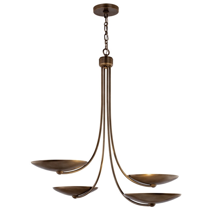 Kichler - 52855LBRLBZ - Four Light Chandelier - Palmela - Lacquered Brass