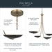Kichler - 52855CPZBK - Four Light Chandelier - Palmela - Champagne Bronze