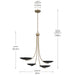 Kichler - 52855CPZBK - Four Light Chandelier - Palmela - Champagne Bronze