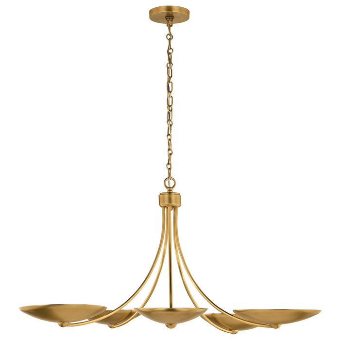 Kichler - 52856LBR - Five Light Chandelier - Palmela - Lacquered Brass