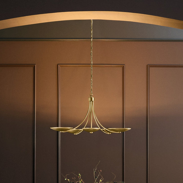 Kichler - 52856LBR - Five Light Chandelier - Palmela - Lacquered Brass