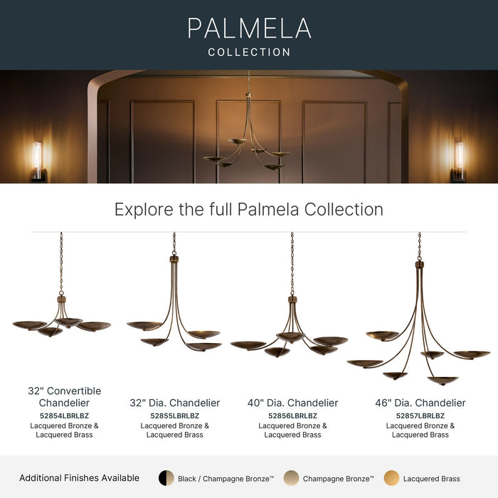 Kichler - 52856LBRLBZ - Five Light Chandelier - Palmela - Lacquered Brass