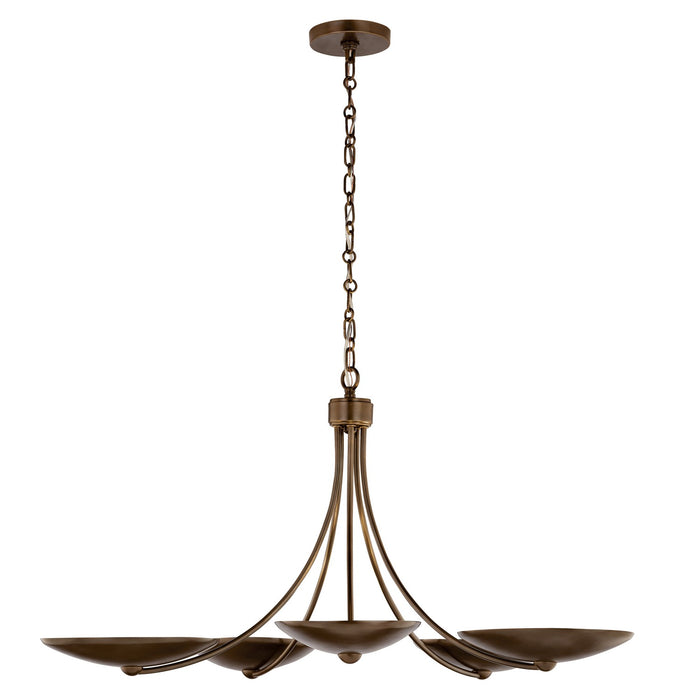 Kichler - 52856LBRLBZ - Five Light Chandelier - Palmela - Lacquered Brass