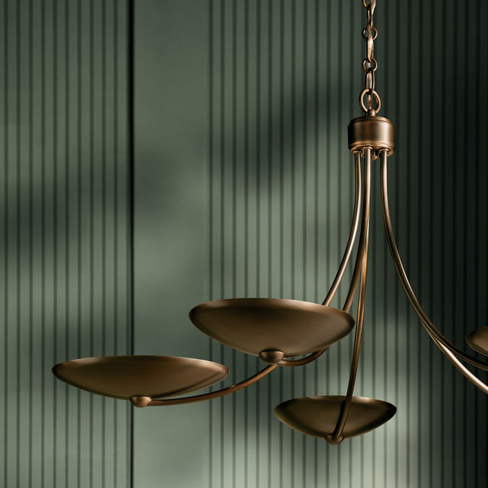Kichler - 52856LBRLBZ - Five Light Chandelier - Palmela - Lacquered Brass