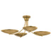 Kichler - 52854LBR - Four Light Chandelier/Semi Flush - Palmela - Lacquered Brass