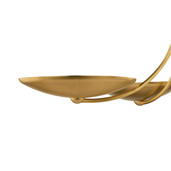 Kichler - 52854LBR - Four Light Chandelier/Semi Flush - Palmela - Lacquered Brass