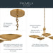 Kichler - 52854LBR - Four Light Chandelier/Semi Flush - Palmela - Lacquered Brass