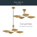 Kichler - 52854LBR - Four Light Chandelier/Semi Flush - Palmela - Lacquered Brass