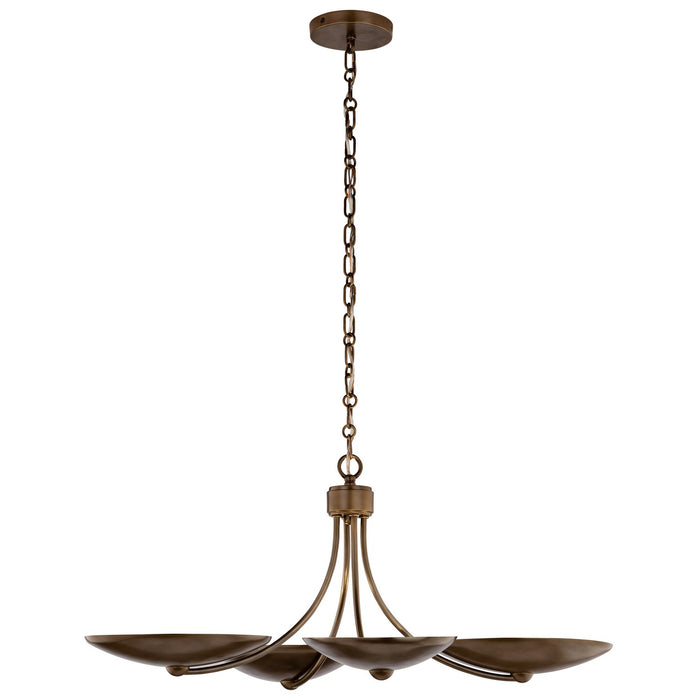 Kichler - 52854LBRLBZ - Four Light Chandelier/Semi Flush - Palmela - Lacquered Brass