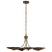 Kichler - 52854LBRLBZ - Four Light Chandelier/Semi Flush - Palmela - Lacquered Brass