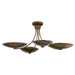 Kichler - 52854LBRLBZ - Four Light Chandelier/Semi Flush - Palmela - Lacquered Brass