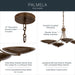Kichler - 52854LBRLBZ - Four Light Chandelier/Semi Flush - Palmela - Lacquered Brass