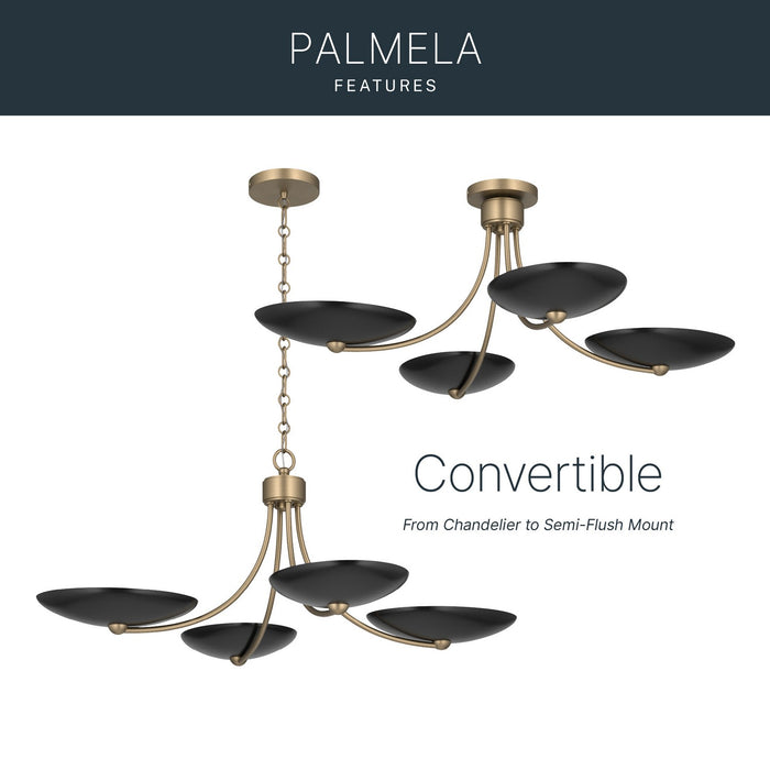 Kichler - 52854CPZBK - Four Light Chandelier/Semi Flush - Palmela - Champagne Bronze