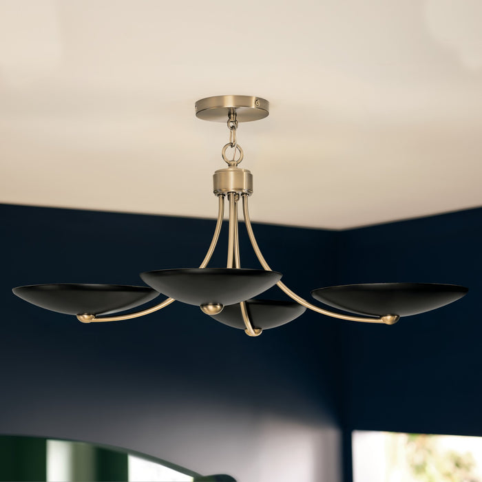 Kichler - 52854CPZBK - Four Light Chandelier/Semi Flush - Palmela - Champagne Bronze