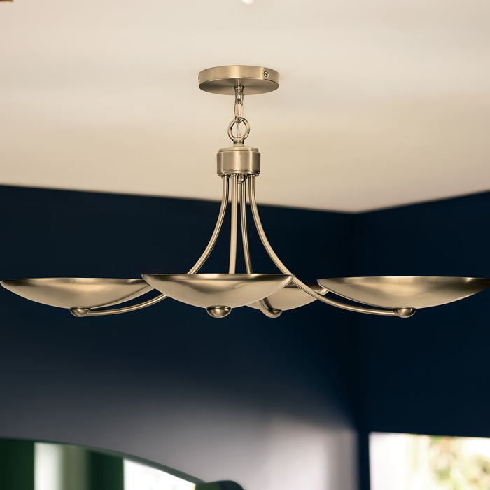Kichler - 52854CPZ - Four Light Chandelier/Semi Flush - Palmela - Champagne Bronze