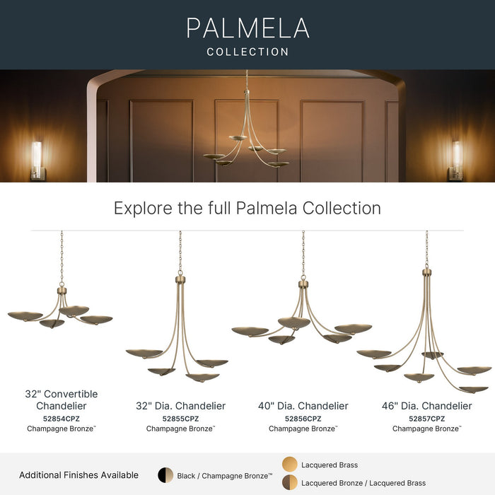 Kichler - 52854CPZ - Four Light Chandelier/Semi Flush - Palmela - Champagne Bronze