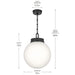 Kichler - 52867BK - One Light Pendant - Andorra - Black