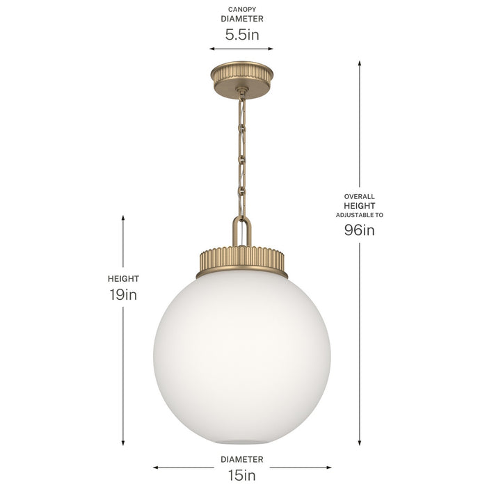 Kichler - 52867CPZ - One Light Pendant - Andorra - Champagne Bronze