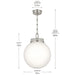 Kichler - 52867PN - One Light Pendant - Andorra - Polished Nickel