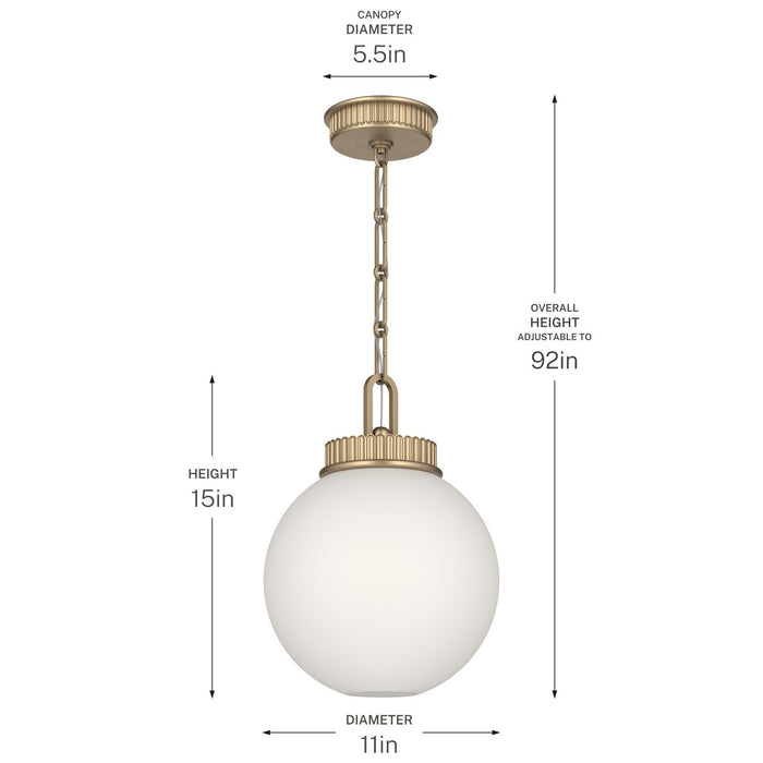 Kichler - 52866CPZ - One Light Pendant - Andorra - Champagne Bronze