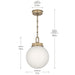 Kichler - 52866CPZ - One Light Pendant - Andorra - Champagne Bronze