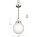 Kichler - 52866PN - One Light Pendant - Andorra - Polished Nickel