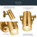Kichler - 52840LBR - LED Wall Sconce - Ruehl - Lacquered Brass
