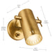 Kichler - 52840LBR - LED Wall Sconce - Ruehl - Lacquered Brass