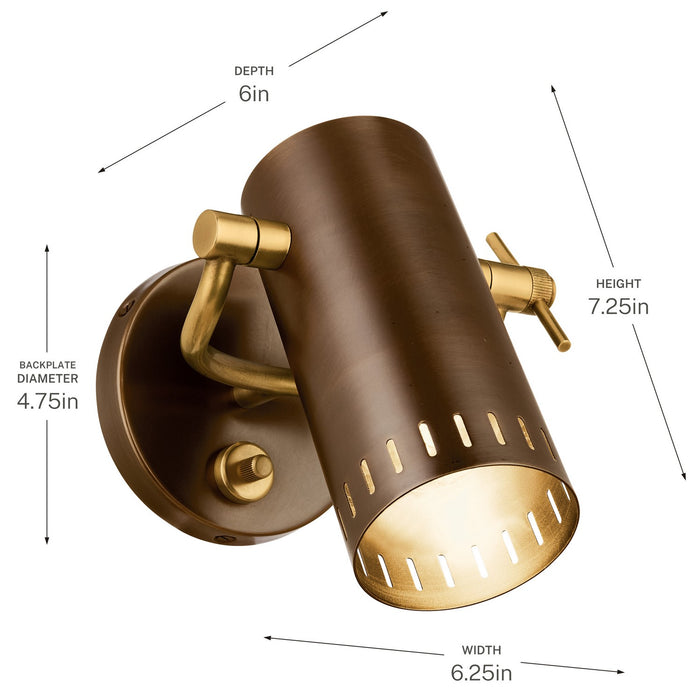 Kichler - 52840LBZ - LED Wall Sconce - Ruehl - Lacquered Bronze