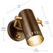 Kichler - 52840LBZ - LED Wall Sconce - Ruehl - Lacquered Bronze