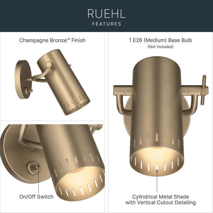 Kichler - 52840CPZ - LED Wall Sconce - Ruehl - Champagne Bronze