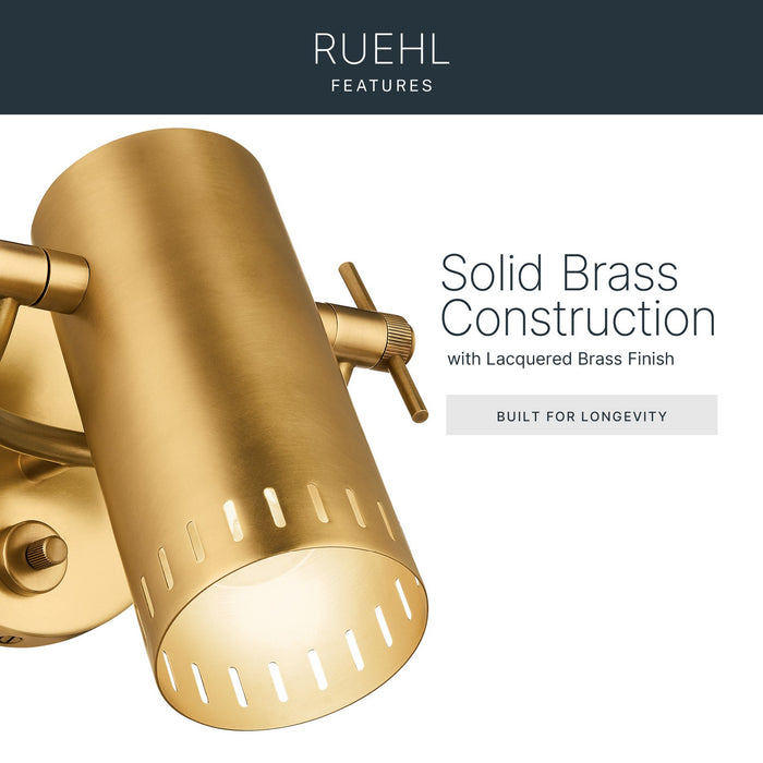 Kichler - 52841LBR - LED Wall Sconce - Ruehl - Lacquered Brass