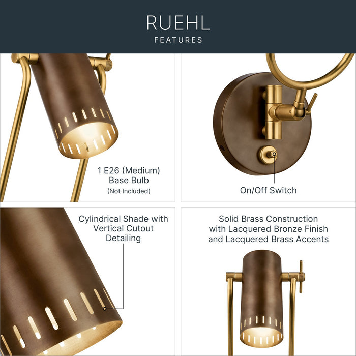 Kichler - 52841LBZ - LED Wall Sconce - Ruehl - Lacquered Bronze