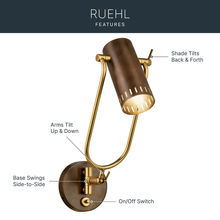 Kichler - 52841LBZ - LED Wall Sconce - Ruehl - Lacquered Bronze