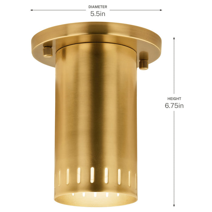 Kichler - 52842LBR - LED Flush Mount - Ruehl - Lacquered Brass