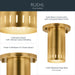 Kichler - 52842LBR - LED Flush Mount - Ruehl - Lacquered Brass