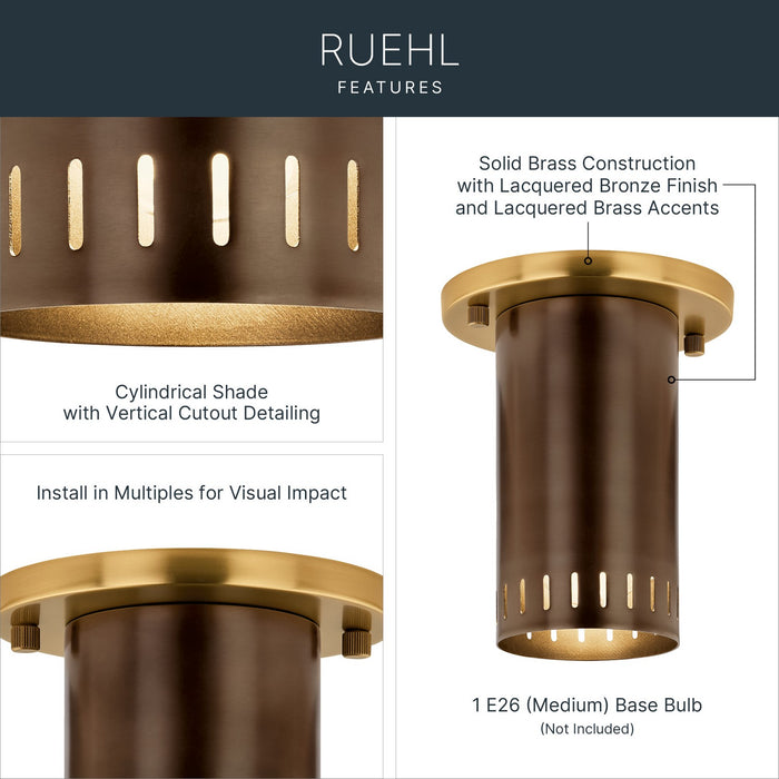 Kichler - 52842LBZ - LED Flush Mount - Ruehl - Lacquered Bronze