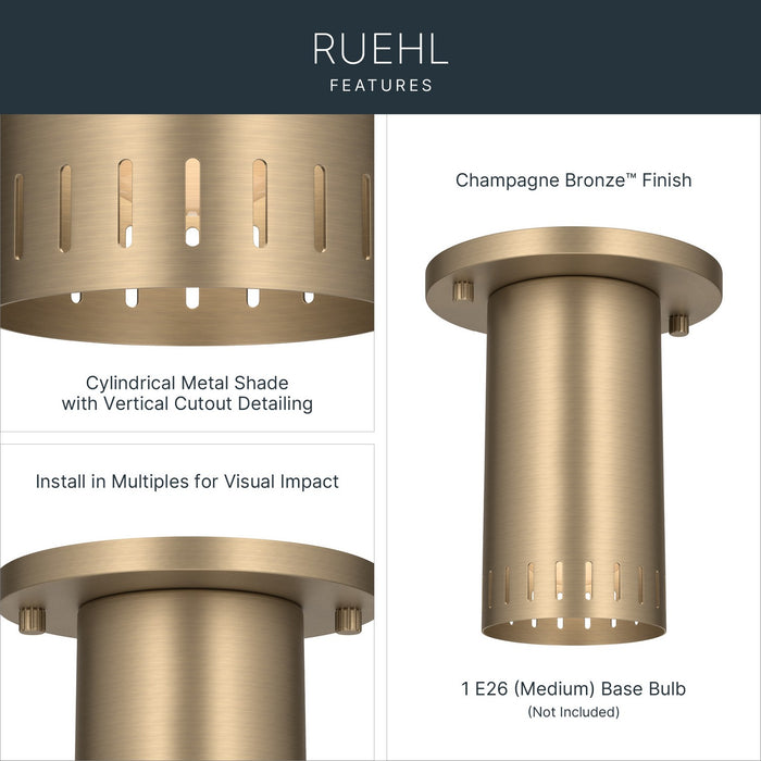 Kichler - 52842CPZ - LED Flush Mount - Ruehl - Champagne Bronze