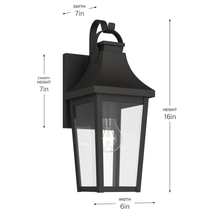 Kichler - 59193BKT - One Light Outdoor Wall Mount - Cleary - Textured Black