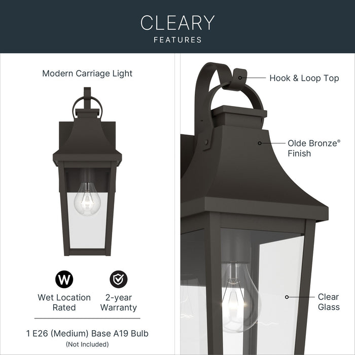 Kichler - 59193OZ - One Light Outdoor Wall Mount - Cleary - Olde Bronze