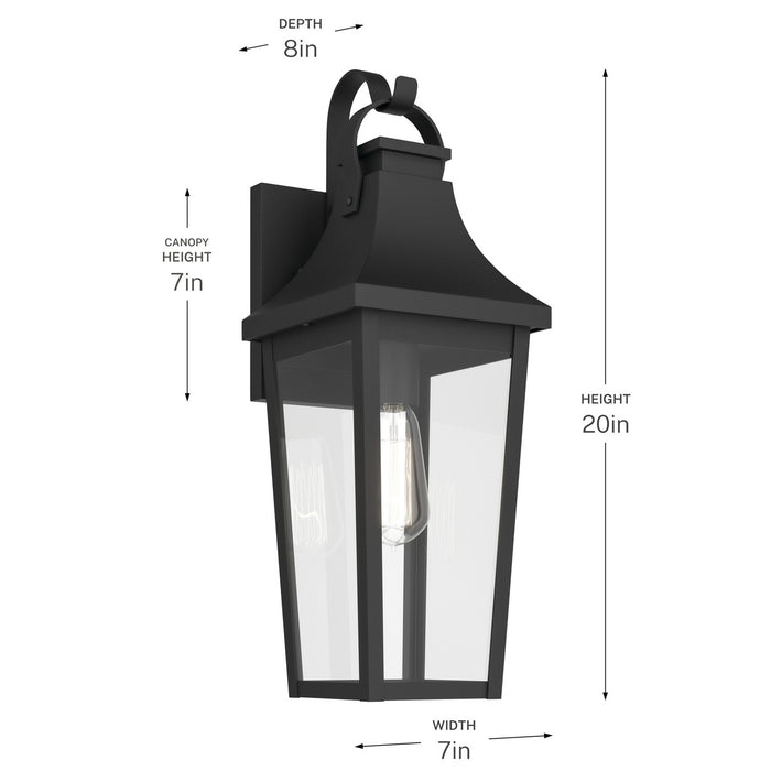 Kichler - 59194BKT - One Light Outdoor Wall Mount - Cleary - Textured Black