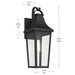Kichler - 59194BKT - One Light Outdoor Wall Mount - Cleary - Textured Black