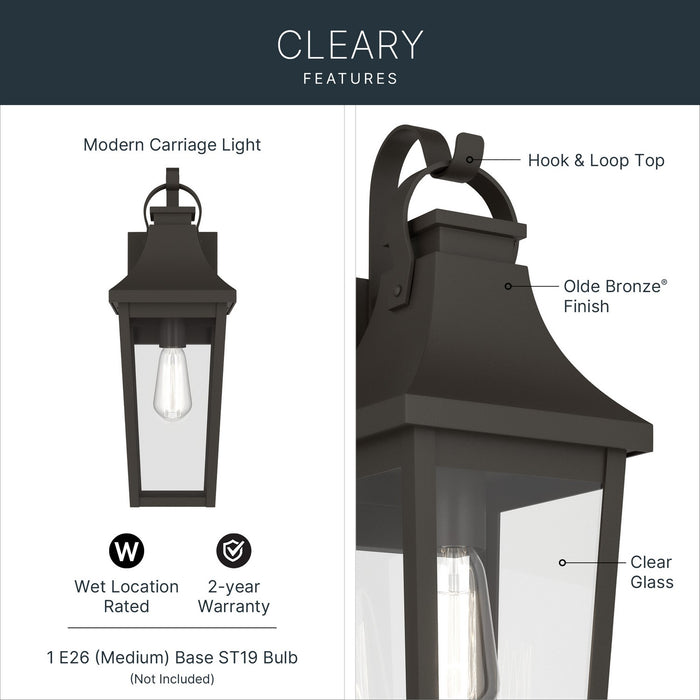 Kichler - 59194OZ - One Light Outdoor Wall Mount - Cleary - Olde Bronze