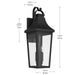 Kichler - 59195BKT - Two Light Outdoor Wall Mount - Cleary - Textured Black