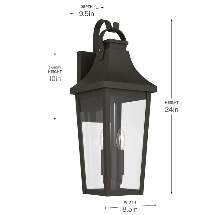 Kichler - 59195OZ - Two Light Outdoor Wall Mount - Cleary - Olde Bronze