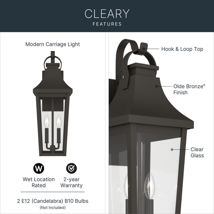 Kichler - 59195OZ - Two Light Outdoor Wall Mount - Cleary - Olde Bronze